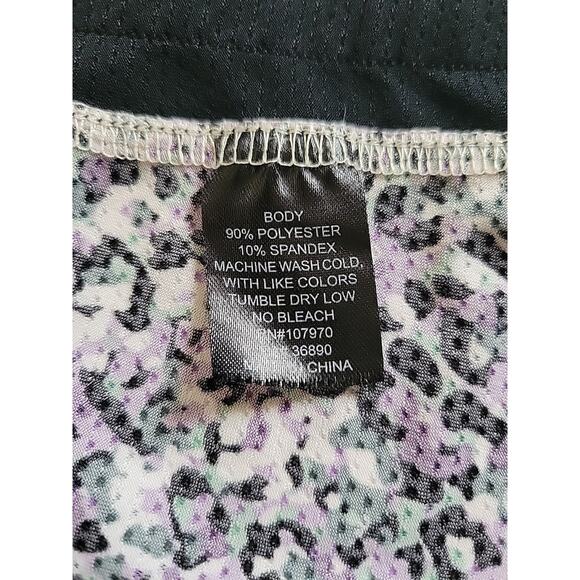 Kerrits Breeze Ice Fil Purple Floral Equestrian Tank Top Women's Large Stretch - Picture 14 of 14